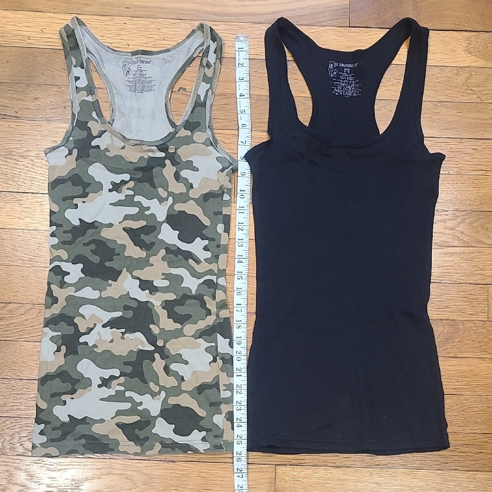 No Boundaries- Set Of 2 Camo And Black Racer Back Tanks - Picture 4 of 6